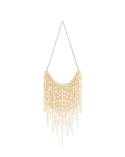 JW PEI Women's Elaine Pearl-Embellished Fringe Bag - White