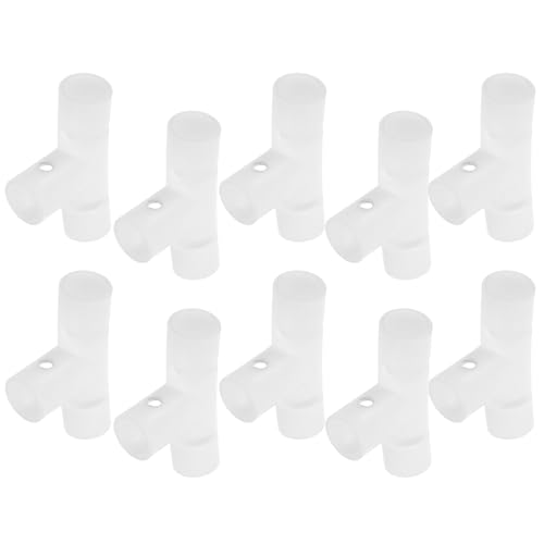 BIUDECO 10 Piezas Conector de Tres Vías para Marco de Bañera Plegable, Accesorio de Repuesto de Plástico Reforzado, 10 Piezas para Instalación y Reparación de Cubos de Baño, Compatible