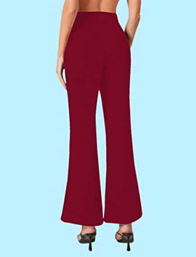 Image of Dream Beauty Fashion Women's High Waist Bell Bottom Trouser, Elastic Flared Bootcut Pants, Stretchy Parallel Leg for Casual Office Work wear (Dhoni 1)