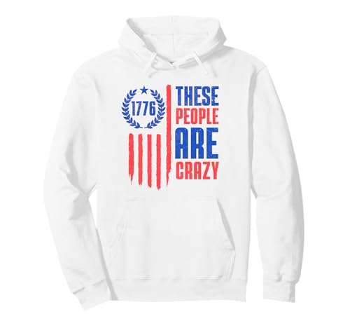 These People are Crazy Flag Retro Vintage �p�[�J�[