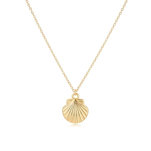 MYEARS Women Gold Necklace Pendant 14K Simple Dainty Chain Everyday Summer Beach Jewelry