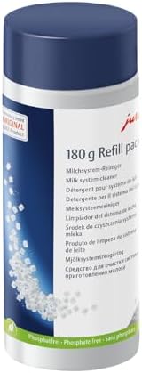 JURA original Milchsystem-Reiniger Mini-Tabs 180 g Nachfüll (24212) | 60 Reinigungen · TÜV-zertifizierte Hygiene · Entfernt Milchfette + Eiweiße · Nachfüllflasche · Richtig dosiert