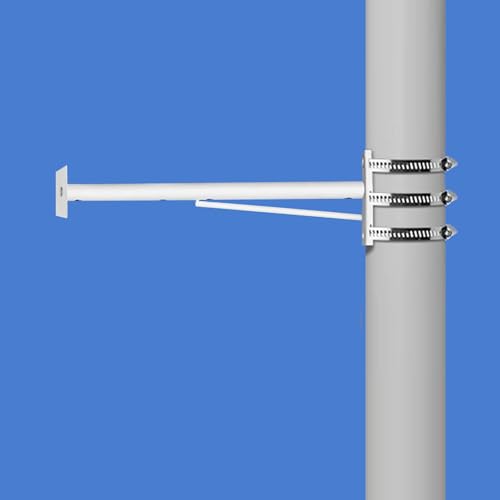 FUDUO-SHUNYI Staffa Universale per Montaggio su palo per Telecamera di Sicurezza Esterna, Supporti dell'adattatore del Supporto di Palo dell'Acciaio Inossidabile Supporto del Braccio di Estensione