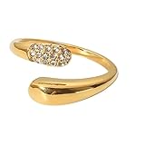 IREAKZGN - Anillo de apertura cúbico de acero inoxidable para mujer, regalo de 1 pieza