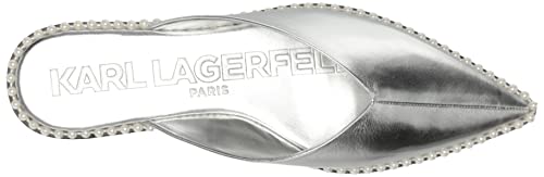 Image of Karl Lagerfeld Women's Vyra Studded Slip on Loafer Mule with Pointed Toe