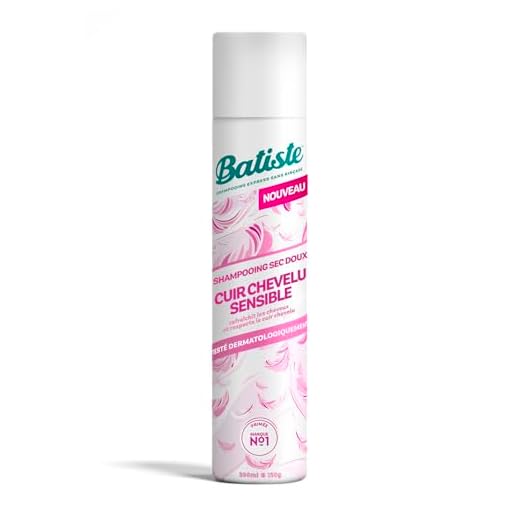 Batiste Shampooing Sec, Cuir Chevelu Sensible Légèrement Parfumé, Testé Dermatologiquement, Respecte le Cuir Chevelu, Sans Rinçage, Formule Légère pour des Cheveux Rafraîchis, à l'Aloe Vera, 200ml