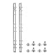 PATIKIL B5 9-Loch Ringbuchmechanismen, 2er-Set Ringbuchrücken Ersatz für Ringbuchplaner, 1,5 cm, Silberton