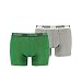 Produktbild PUMA Herren Basic Boxer 2P Unterwäsche, Mehrfarbig (Amazon Green/Grau), L