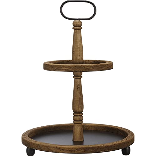 Primitives-by-Kathy-Tiered-Serving-Tray-Two-Tiered-Round-Dark Primitives by Kathy Tiered Serving Tray Two Tiered Round Dark