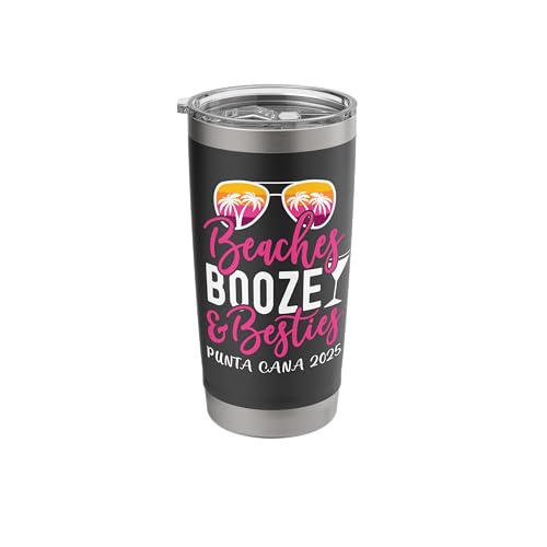 Weekend Girls Trip 2025 Punta Cana Beaches Booze and Besties Stainless Steel Insulated Tumbler
