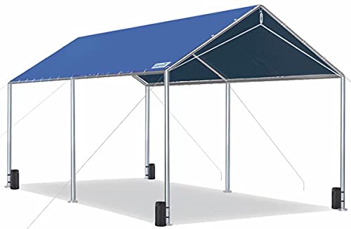 Quictent 10X20'ft Upgraded Heavy Duty Carport Car Canopy Party Tent with Reinforced Steel Cables-Blue