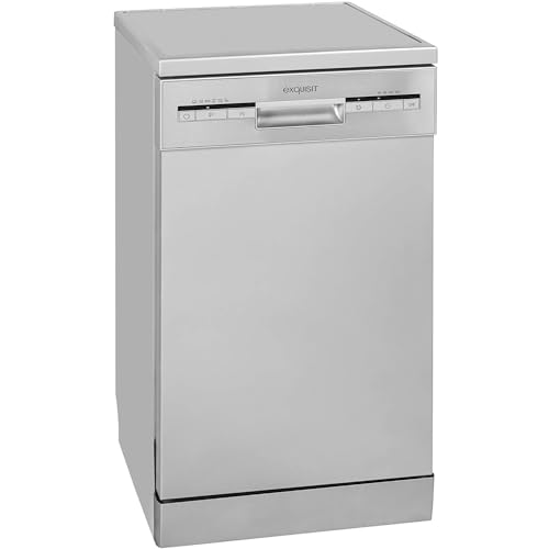 Exquisit Geschirrspüler GSP 9109.1 si | Standgerät, Unterbaugerät | 9 Maßgedecke | Silber