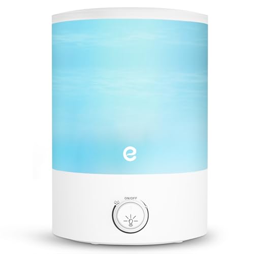 Image of Esemoil Humidifiers for Bedroom, 2.5L Cool Mist Ultrasonic Air Humidifier with Top Fill & Quiet, 360° Nozzle, BPA Free, 25 Hour Diffuser with 8 Color Light & Auto Shut-off for Home Baby Nursery Plants