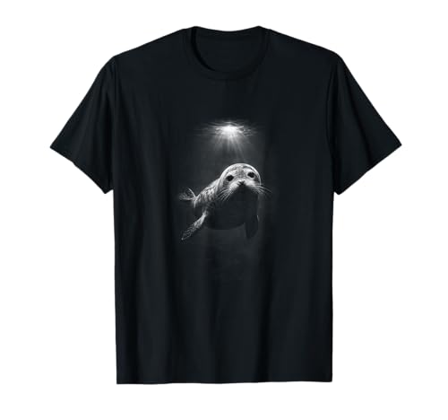 Vida Marina Marina submarina Linda y Foca común Camiseta