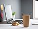 GUSTO [100 Count Kraft Disposable Paper Cups, Hot Coffee Cups Brown Unbleached - Eco-Friendly Cups (16 oz. - Kraft) 5