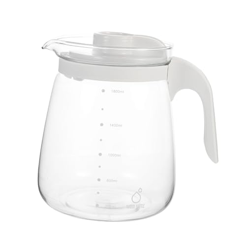 Beaupretty 耐熱大容量ガラス冷水壺 字注ぎ口設計 滑らか注ぎ便利 茶葉 花 果実用ティーポット 家用長持ち茶器