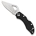 Spyderco Byrd Robin 2 Folding Knife - Black G-10 Handle - PlainEdge Full-Flat 8Cr13MoV Steel Blade - Back Lock System - BY10GP2
