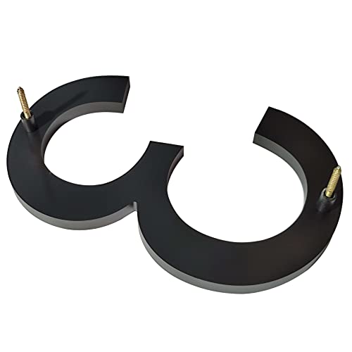Ywonoby 8 Inch House Numbers for Outside-Large Modern 3D Floating Door Numbers-Weatherproof and Easy to install-Matte Black Acrylic Number (3) - Image 2