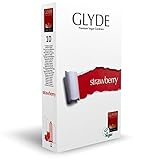 Image of Glyde Ultra Strawberry 10 Red Vegan Condoms