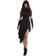 GOUYENG Vampir Kostüm Damen | Gothic Kleid Langarm | Mittelalter Ballkleid Für Halloween & Cosplay