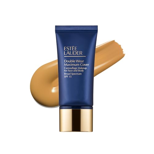 Estée Lauder Double Wear 24-Hour Maximum Cover Camouflage Foundation Makeup for Face and Body SPF 15 | Full Coverage | Tattoo Cover Up Makeup Waterproof, 1.0 Fl Oz,4N2 Spiced Sand