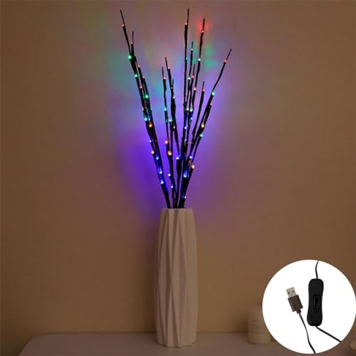 Image of Ulalaza 30.3'' 6 Branches 120 LED Bulbs Twig Lamp USB Operated LED Lighted Willow Branches Vase Fillers Use for Christmas Home Party Decoration Indoor Outdoor