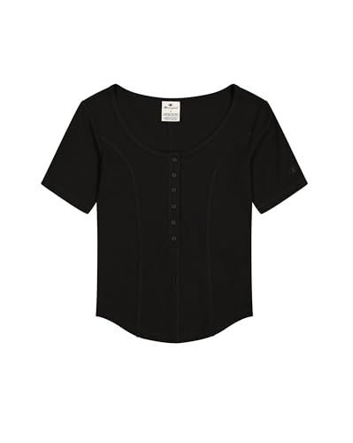 Champion Legacy Emotional Dance W (117437) - Light Cotton/Poly Waffle (140g) SS Crewneck T-Shirt, Black (NBK), XL Emotional Dance Women's FW24, Black (NBK), XL