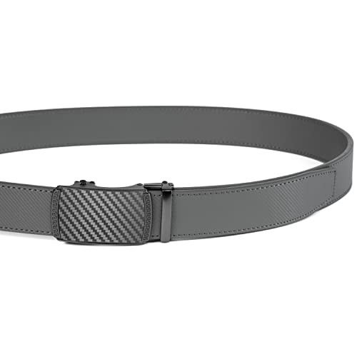 Image of Founders & C Men's Ratchet Belt 1 3 /8 inch,Leather Dress Belt Adjustable with Click Sliding Buckle Trim to Exact Fit