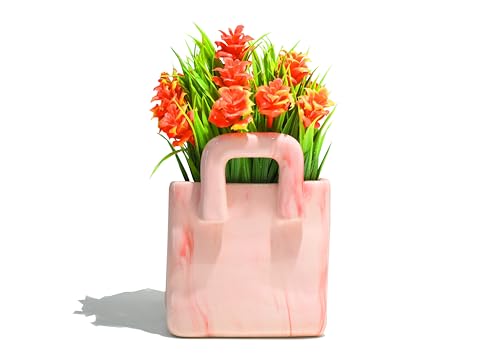 MARBOGLASS India Fine Ceramic Basket Shaped Planter Unique Design...