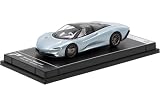 PosterCars 1:64 Scale McLaren Speedtail Silver Diecast Metal Hypercar League Collection No.13 with Acrylic Case