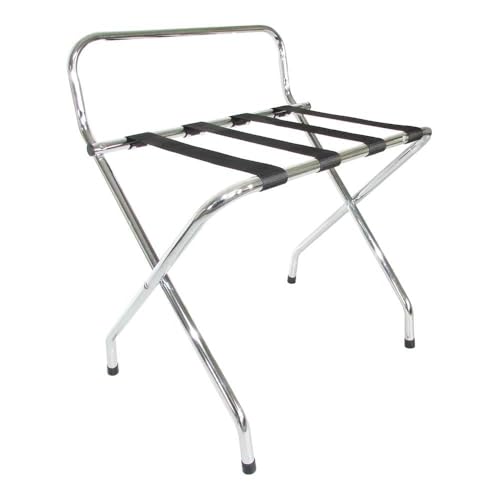 High Back Metal Folding Luggage Rack New