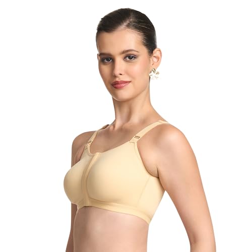 Image of TRYLO Cotton Riza Women's Non-Padded Non-Wired,Full Coverage,Seamless Front Open Bra