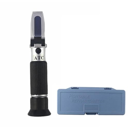 HPHPH Réfractomètre ATC 4 en 1 Testeur de Liquide de Refroidissement antigel Détecteur de Liquide Moteur Propylène Éthylène Glycol Test de Batterie de Nettoyage de Voiture,ATC