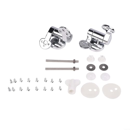babominimer Charnière de siège de toilette à fermeture douce avec construction en alliage de zinc, kit complet de matériel pour une fermeture fluide du couvercle et une fixation sûre sur différents