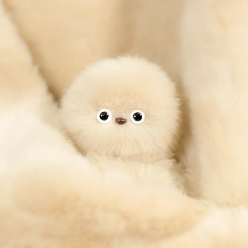 Image of JB'S LAND Cute Owl Plush Toy for Backpack & Handbag Decoration with Singing & Head-Turning Action - Soft Furry Stuffed Owl Hanging Pendant for Kids Room Decor Birthday Gift (White)