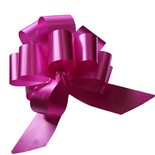 creative balloons Pull Bows For Gifts Wrapping Hot-Pink Ribbon Bows Large Wrapping Bows Pom Pull Bows Gift Bows Wreath Making Wedding Basket Flower Bouquets Pack of 2