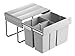 Produktbild Einbau Abfallsammler Trio Shorty 15 L + 2 x 7,5 L grau