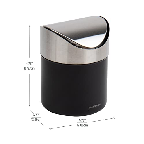 Caneca de basura pequeña rectangular acero inoxidable 1.5 L set 2 miniatura 3