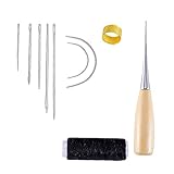 Kit de reparación de la aguja de cuero para alfombras, tela, tapicería, abrigos, carpas, colchones, pieles y cuero.