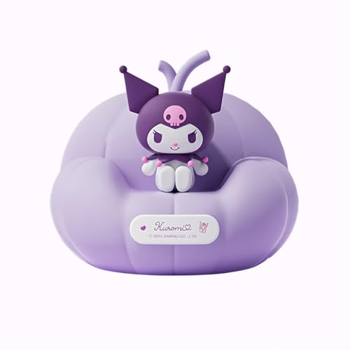 leuaxmy Cute Kuromi Night Light Cartoon dimmable sili Cone Childrens Night Light Long Battery Life Rechargeable Kuromi Light Toddler Night Light Gift for Boys and Girls (Purple kuruo)
