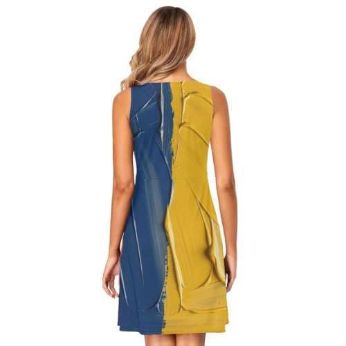 Vestido de Colombia sin mangas para verano con bolsillos prácticos y diseño casual de bandera 6