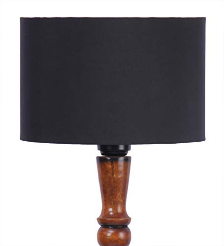 Image of Devansh Lack Cotton Wooden Floor lamp