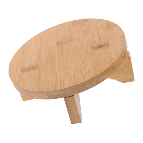 Zerodeko Portavasi in Bambù Alzata Rotonda Supporto per Piante Piedistallo Artigianale Espositore in Bambù Base per Teiere Statue Vasi di Fiori Oggetti Decorativi