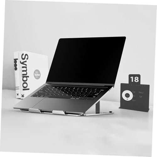 Base para laptop con ventilador 12cm y altura ajustable plateada miniatura 3