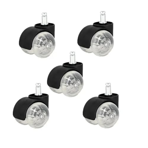 5 Pcs/Lot 2 Inch Black/White Office Chair Transparent Wheel ...