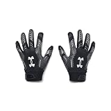 Under Armour Men's F9 Nitro Football Gloves, 001 BLACK, MD