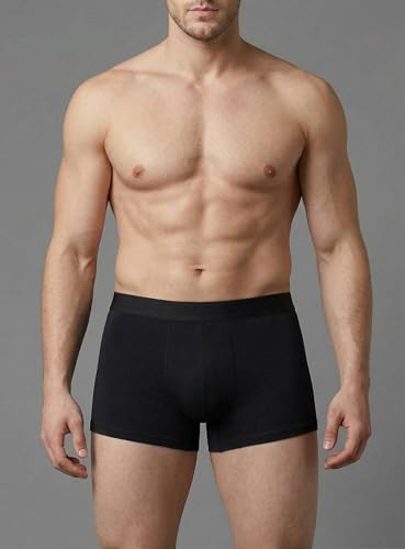 Image of dockstreet Ultra Soft, 100% Cotton Smooth Boxer Brief Comfortable Stretchable /Soft Fabric Brief Trunk Styled Underwear for Men