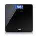 MyBeo - Digitale Personenwaage Körperwaage - Badezimmer Waage Slim Design - 6 mm Sicherheitsglas, großes LCD-Display, max. 180kg, Messauflösung 0,05 kg, automatisches Ein- und Ausschalten, schwarz