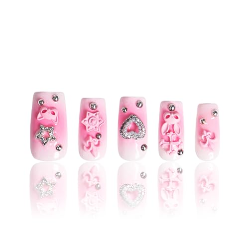 LOVFUL Press on Nails Pink Bliss Blush | Handmade with