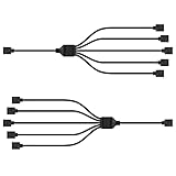 lüfter 5v 120 mm 【Einsatzbereich】Dieses 1 bis 5 ARGB Splitterkabel ist für die meisten für ASUS-, MSI-, GIGABYTE- und ASROCK-adressierbare RGB-Motherboards geeignet und unterstützt nur 5VRGB. 12VRGB wird nicht unterstützt. Bitte bestätigen Sie das Modell vor dem Kauf.